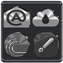 Black, Silver & Grey Icon Pack aplikacja