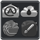 Black, Silver & Grey Icon Pack Zeichen