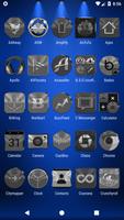 Black, Silver & Grey Icon Pack تصوير الشاشة 2