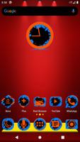 Cracked Blue Orange Icon Pack Affiche