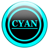 Cyan Glass Orb Icon Pack icône