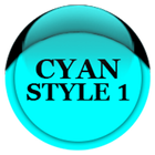 Cyan Icon Pack Style 1 icono