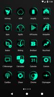 Flat Black and Teal Icon Pack capture d'écran 1