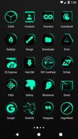 Flat Black and Teal Icon Pack capture d'écran 2