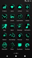 Flat Black and Teal Icon Pack capture d'écran 3