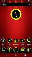 Flat Black and Yellow IconPack Poster