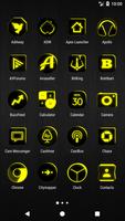 Flat Black and Yellow IconPack 스크린샷 1