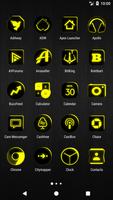 Flat Black and Yellow IconPack captura de pantalla 1