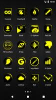 Flat Black and Yellow IconPack 스크린샷 2
