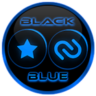 Flat Black and Blue Icon Pack آئیکن