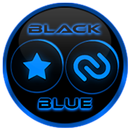 Flat Black and Blue Icon Pack APK