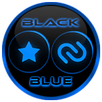 Flat Black and Blue Icon Pack APK