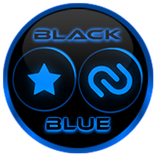 Flat Black and Blue Icon Pack