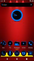 Flat Black and Blue Icon Pack Affiche