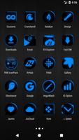 Flat Black and Blue Icon Pack اسکرین شاٹ 2