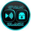 Flat Black and Cyan Icon Pack APK