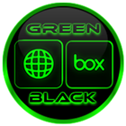 Flat Black and Green IconPack icône