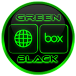 Flat Black and Green IconPack icon