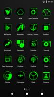 Flat Black and Green IconPack capture d'écran 1