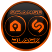 Flat Black and Orange IconPack icon