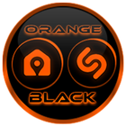 Flat Black and Orange IconPack icône