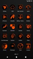 Flat Black and Orange IconPack imagem de tela 1