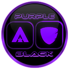 Flat Black and Purple IconPack-icoon
