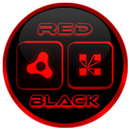 Flat Black and Red Icon Pack APK