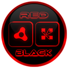 Flat Black and Red Icon Pack icono