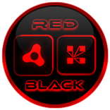 Flat Black and Red Icon Pack