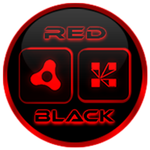 Flat Black and Red Icon Pack icon