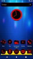 Flat Black and Red Icon Pack Affiche