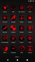 Flat Black and Red Icon Pack captura de pantalla 1