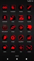Flat Black and Red Icon Pack captura de pantalla 2