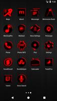 Flat Black and Red Icon Pack captura de pantalla 3