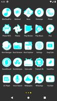 Inverted White Cyan Icon Pack स्क्रीनशॉट 3