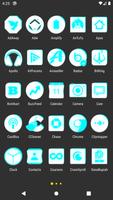 Inverted White Cyan Icon Pack स्क्रीनशॉट 1