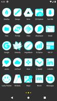 Inverted White Cyan Icon Pack स्क्रीनशॉट 2