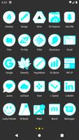 Inverted White Cyan Icon Pack captura de pantalla 2