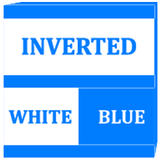 Inverted White Blue Icon Pack icône
