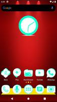 Inverted White Teal Icon Pack постер