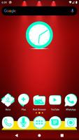 Inverted White Teal Icon Pack โปสเตอร์