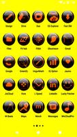 Orange Glass Orb Icon Pack imagem de tela 2