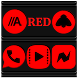 Red and Black Icon Pack أيقونة