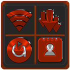 Red Orange Icon Pack icône