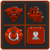 Red Orange Icon Pack icône