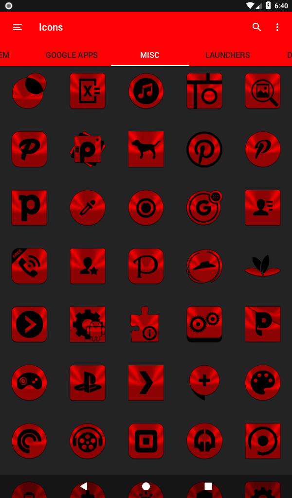 Red And Black Icon Pack Free Pour Android Telechargez L Apk - black and red roblox app icon