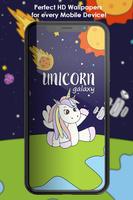 Magical Cute Unicorn Wallpaper Affiche