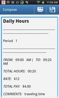 Calculate Work Hours-Timesheet capture d'écran 3