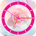 Rose Clock Live Rose Wallpaper ikon